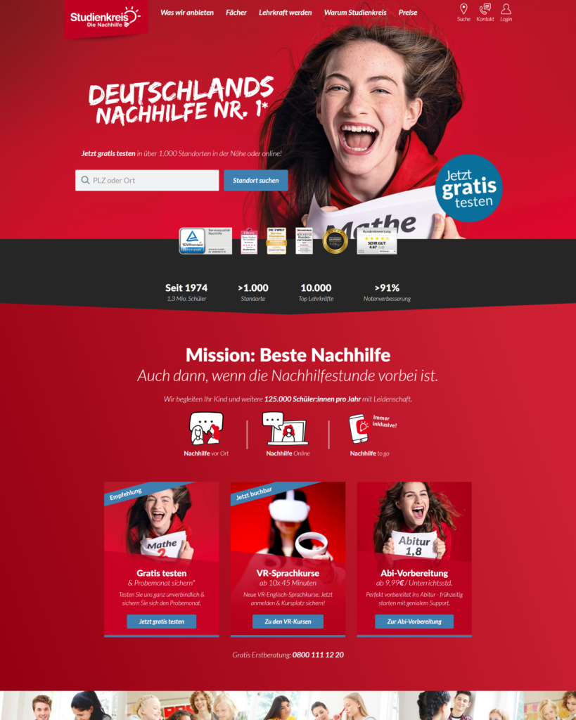 Seeding studienkreis website