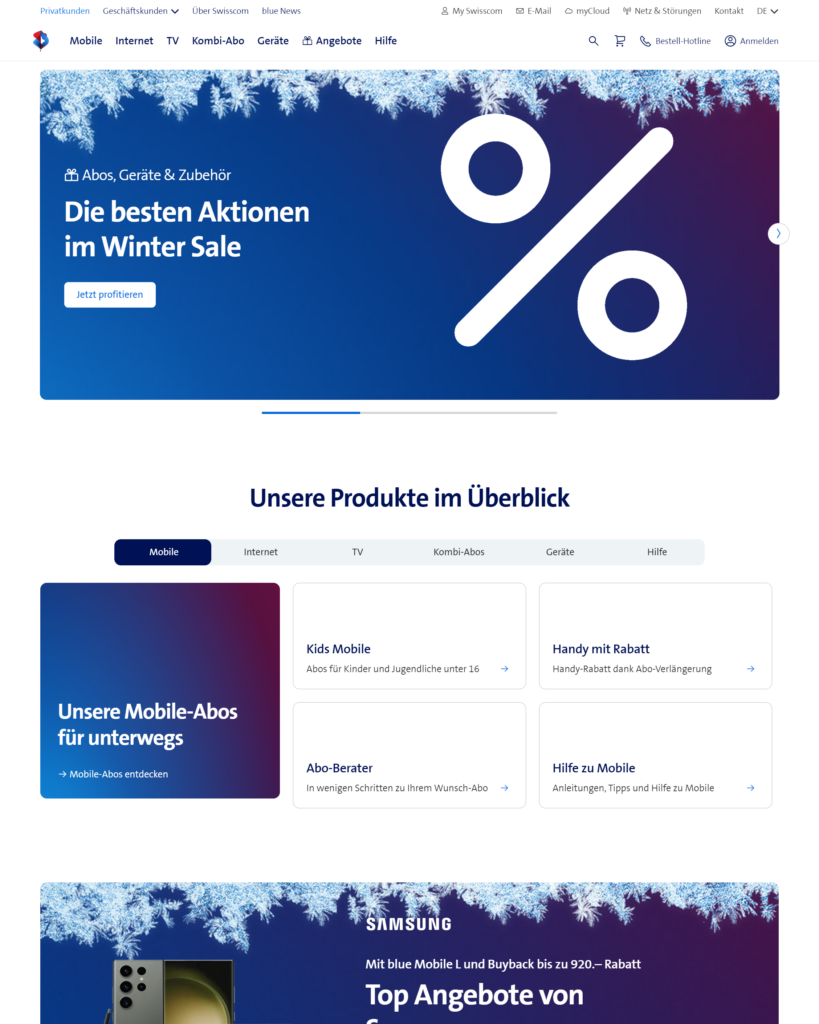 Website swisscom website
