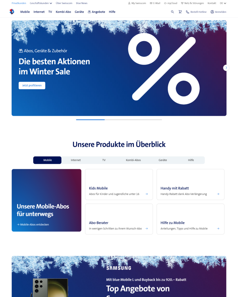 swisscom website