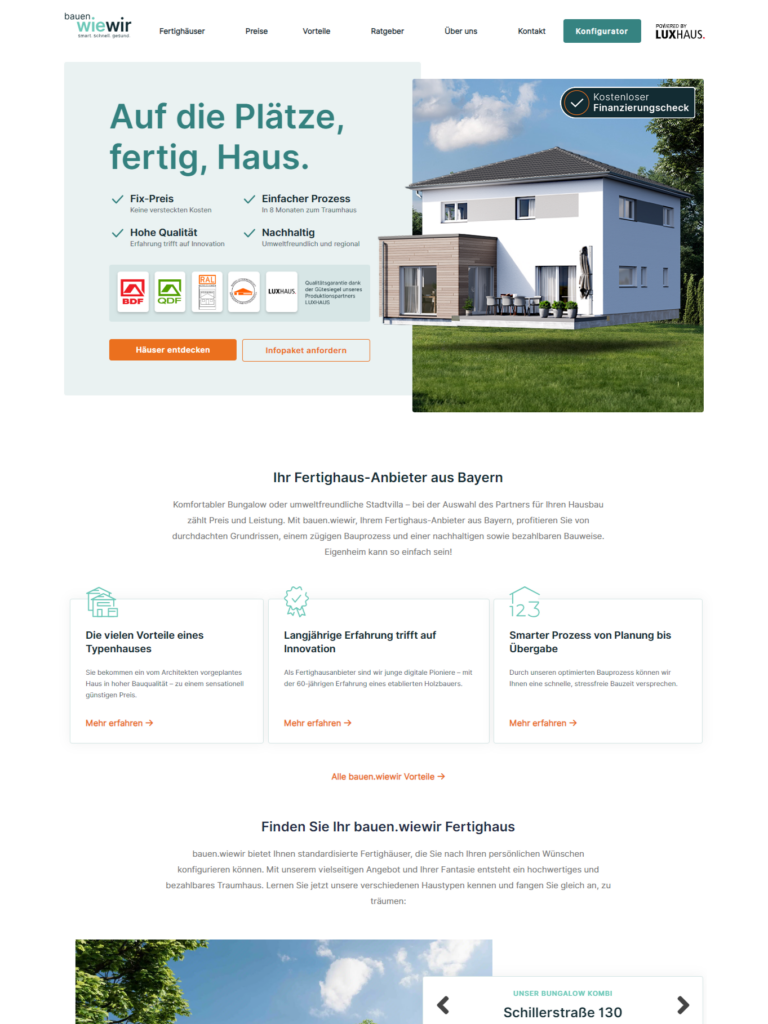 bauen wie wir website