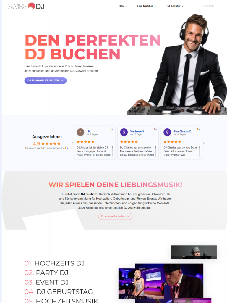Seeding swissdj website