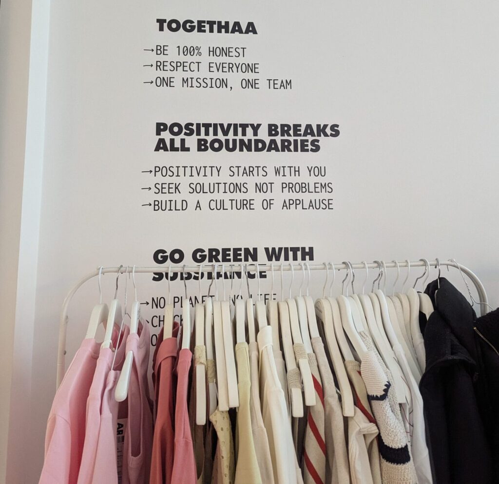Creativity meets search clothes rail